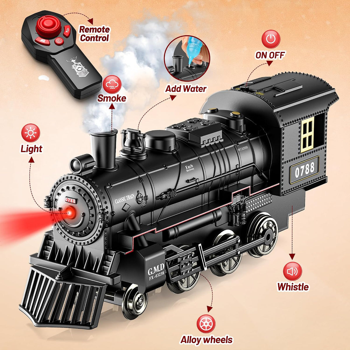 Hot Bee Train Set, juguetes de tren a control remoto con autos y pistas