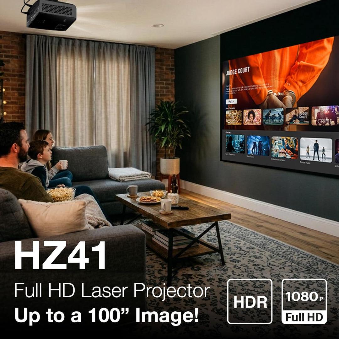 Optoma HZ41 4600-Lumen Full HD Laser DLP Home Theatre y Gaming Proy...