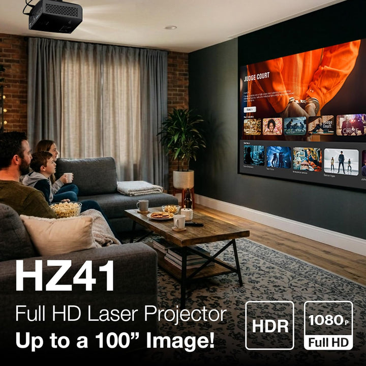 Optoma HZ41 4600-Lumen Full HD Laser DLP Home Theatre y Gaming Proy...