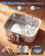Kastty Fuente de agua para perros de acero inoxidable 4Gal/15L para