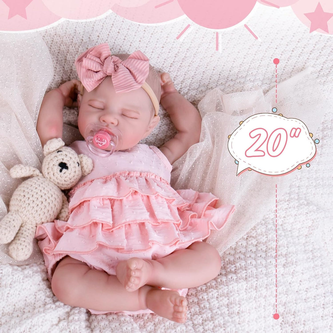 Aori Reborn Baby Dolls Girl 20'' Muñeca Realista de Recién...