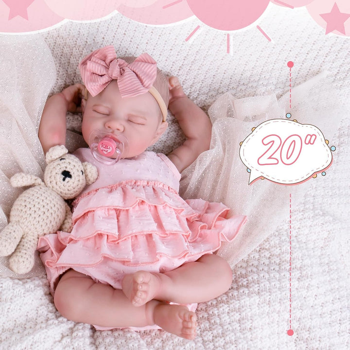 Aori Reborn Baby Dolls Girl 20'' Muñeca Realista de Recién...