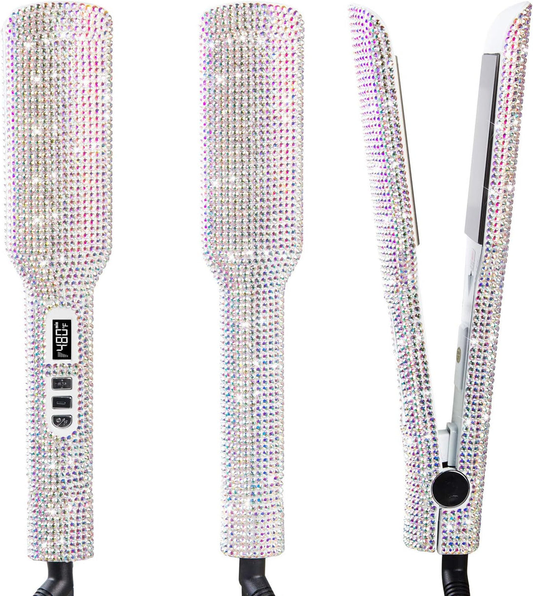 DORISILK Crystal Diamond - Plancha de pelo profesional de titanio d...