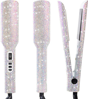DORISILK Crystal Diamond - Plancha de pelo de titanio, plancha plan...