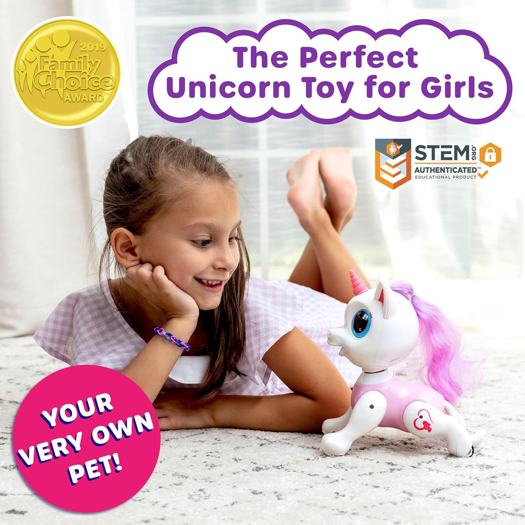 Power Your Fun Robo Pets - Juguete de unicornio para niñas y niños,...