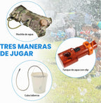 Gatling - Pistola de agua eléctrica con tanque de mochila, barril de