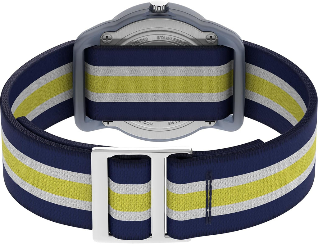 Timex - Reloj para niños con correa elástica, diseño de lagartos multicolor