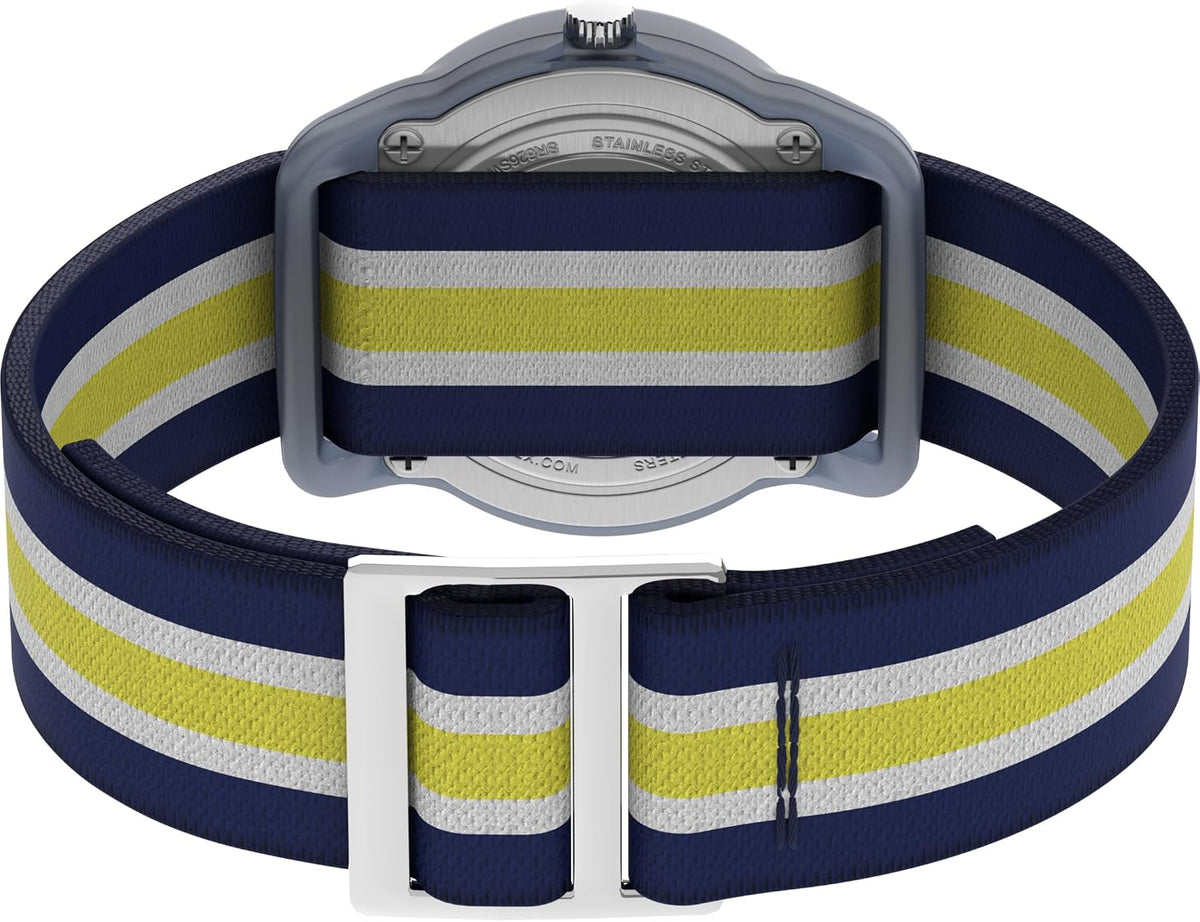 Timex - Reloj para niños con correa elástica, diseño de lagartos multicolor