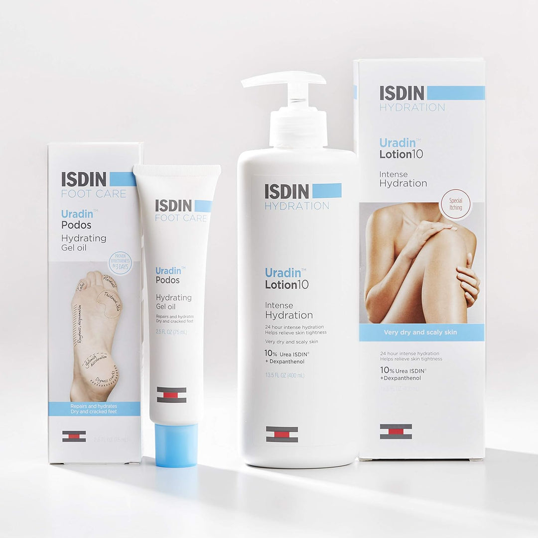 ISDIN Crema para el cuidado de pies, aceite de gel Uradin Podos, re...