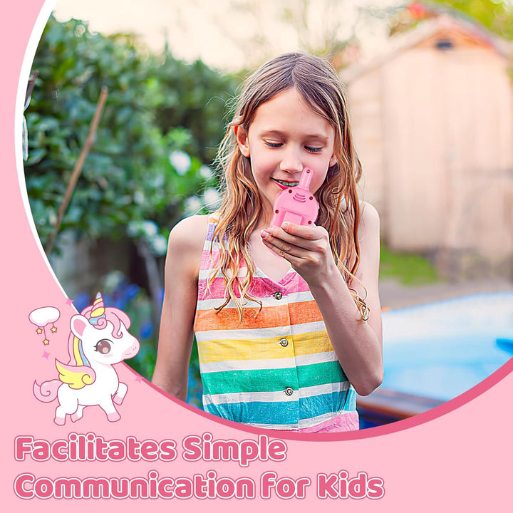 Walkie Talkies de unicornio para niños, paquete de 2 | Rango de 200...