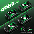 Cargador actualizado para Xbox One Controller Battery Pack con cuatro baterías recargables USB C Xbox Series X|S, One S/One X/Elite Controller Charger Station Accesorios