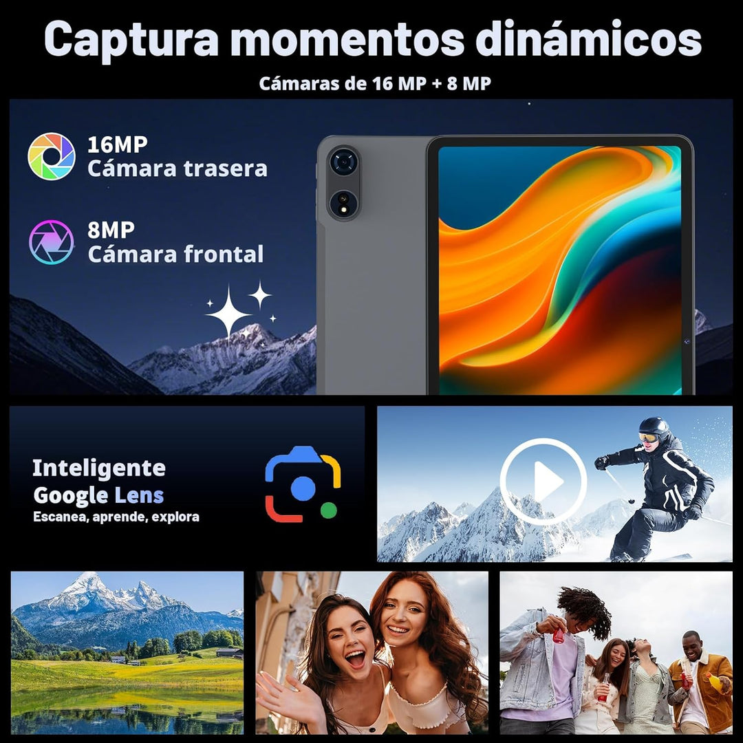 Tableta mejorada de 12 pulgadas, tableta Android 16 con paquete de...