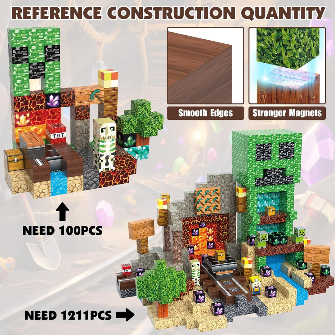 JIMI Juego de bloques magnéticos de construcción, bloques magnético...