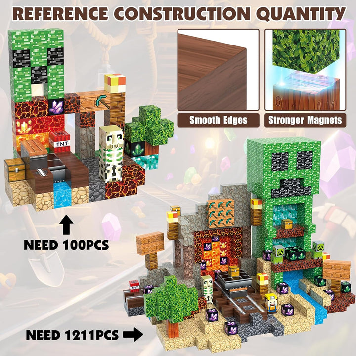 JIMI Juego de bloques magnéticos de construcción, bloques magnético...