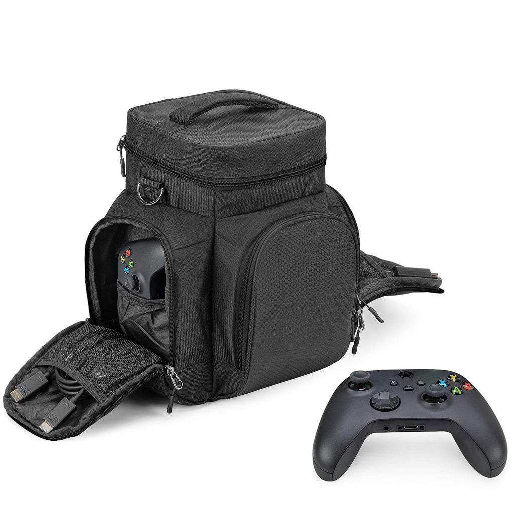 Trunab - Funda de transporte compatible con Xbox Series X, bolsa de juegos de viaje, color negro