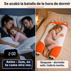 Almohada de cuerpo en forma de zorro para niños - Almohada larga de felpa suave en forma de U de 47" para niños, para dormir, leer, comodidad para ADHD y necesidades especiales, ansiedad