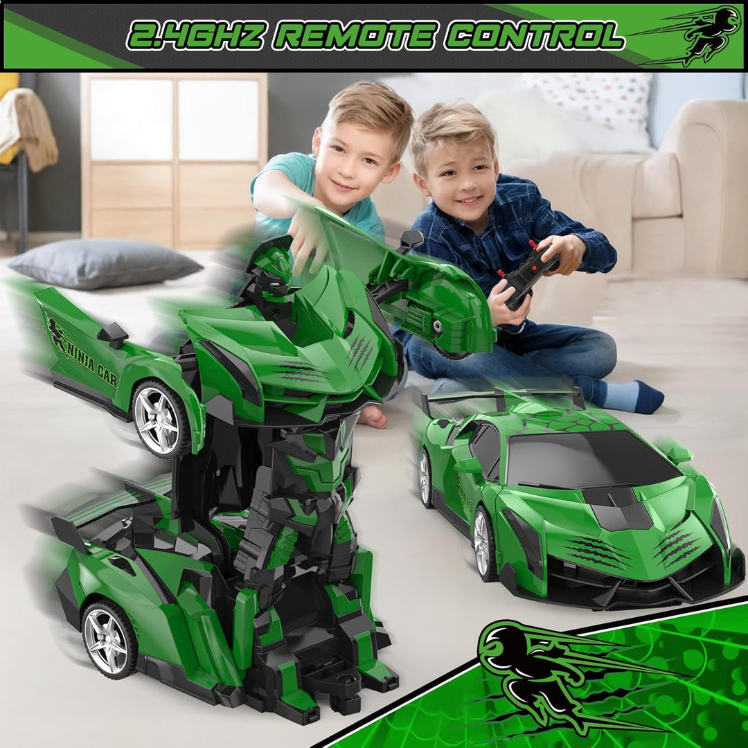 BLUEJAY Transform RC Cars para niños de 4-7 y 8-12 años, auto robot...