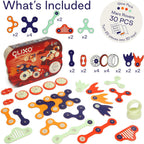 Clixo Mars Rover Pack, Glow STEM Space Magnetic Building Toys (30 Pc, 6+)