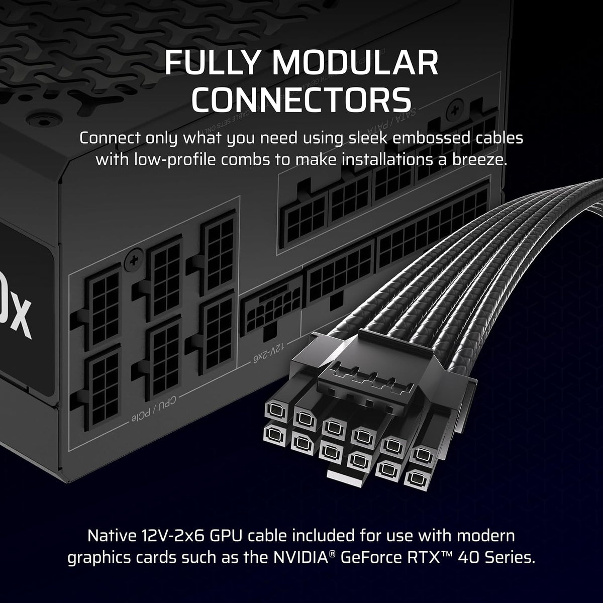 CORSAIR RM1000x ATX 3.1 PCIe 5.1 Ready Fuente de alimentación total...