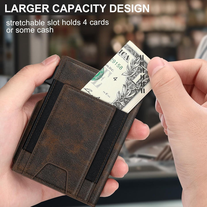Cartera SEMORID para hombres con soporte para tarjetas desplegable...