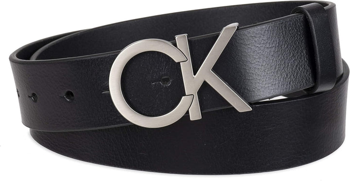 Calvin Klein Cinturón con hebilla recortada con monograma CK para h...