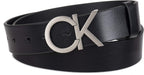 Calvin Klein Cinturón con hebilla recortada con monograma CK para h...