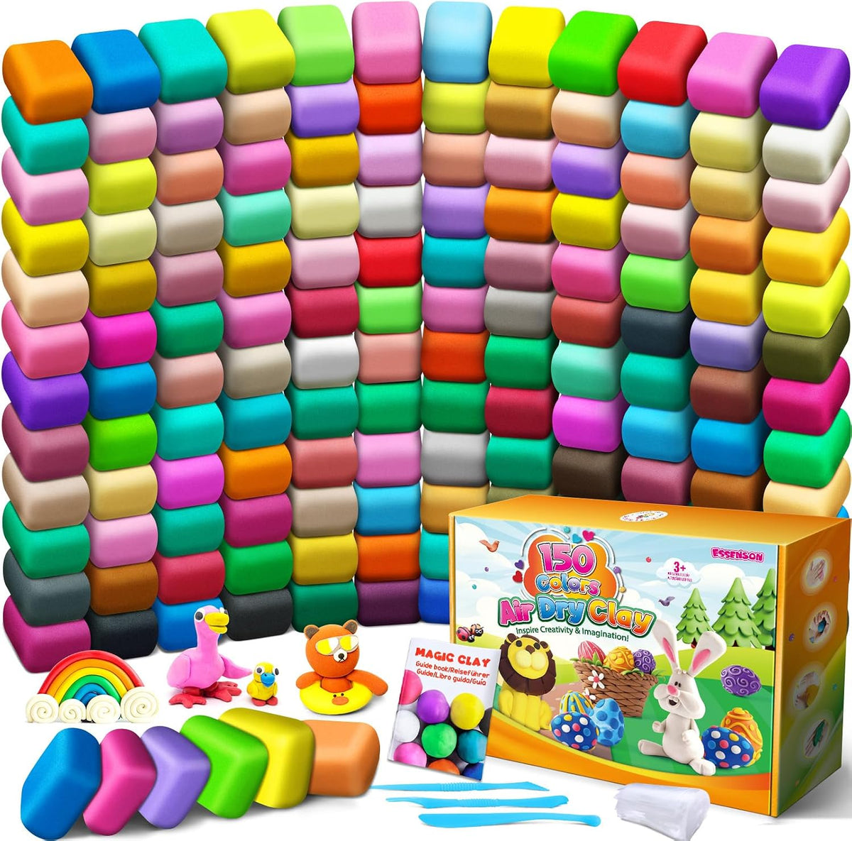 ESSENSON Air Dry Clay 150 Colors, Modeling Clay para Kids