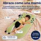Almohada para cuerpo de niños con forma de dinosaurio - 119 cm en forma de U de felpa larga y suave para niños, para dormir, leer, comodidad para TDAH y necesidades especiales, ansiedad