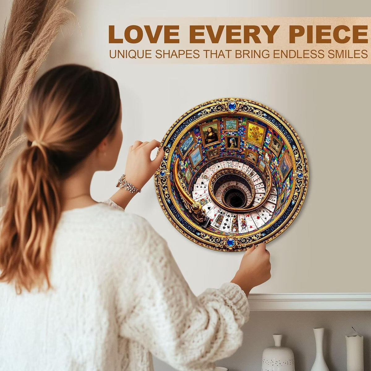 Rompecabezas de arcada de artista, regalos para adultos, para mujeres y hombres, de madera, 270 piezas, 13.4 x 13.4 pulgadas