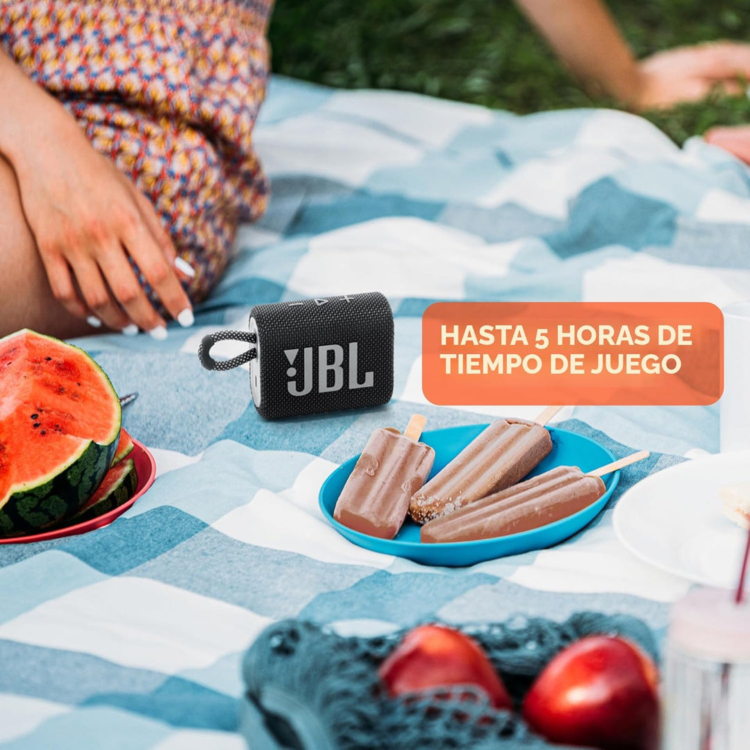 JBL Go 3 - Mini parlante Bluetooth portátil, audio grande y graves...