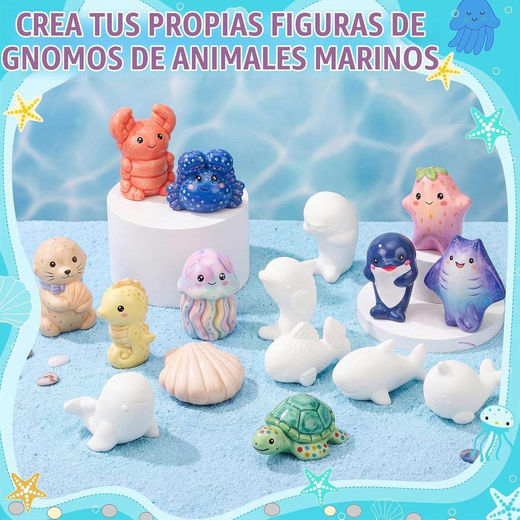 Reallnaive Paquete de 16 piezas de pintura de cerámica de animales
