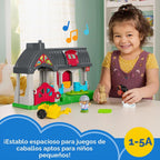 Fisher-Price Little People juego de juguetes para niños pequeños con caballos amistosos, establo con sonidos, figuras y accesorios para niños de 1+ años