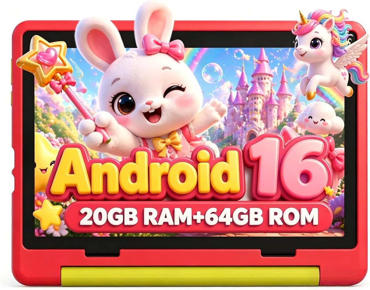 URAO Tablet para niños, tableta Android 16 para niños de 10 pulgada...