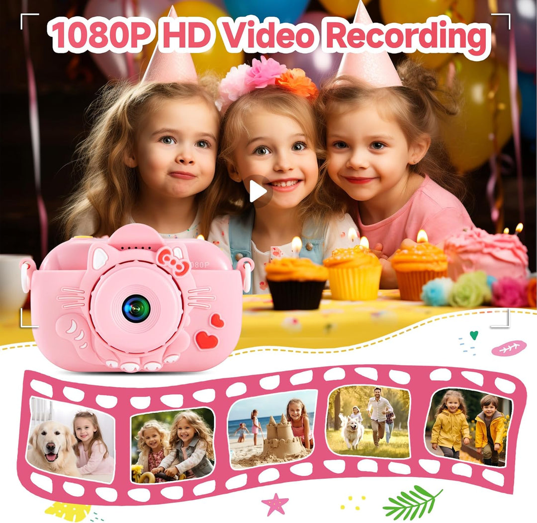YEEHAO Cámara digital para niños para niñas de 3 a 8 años, cámara d...