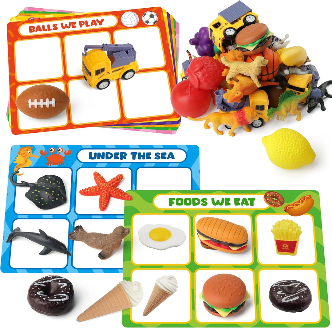 Coogam Juguete de clasificación para niños pequeños, animales, dino...