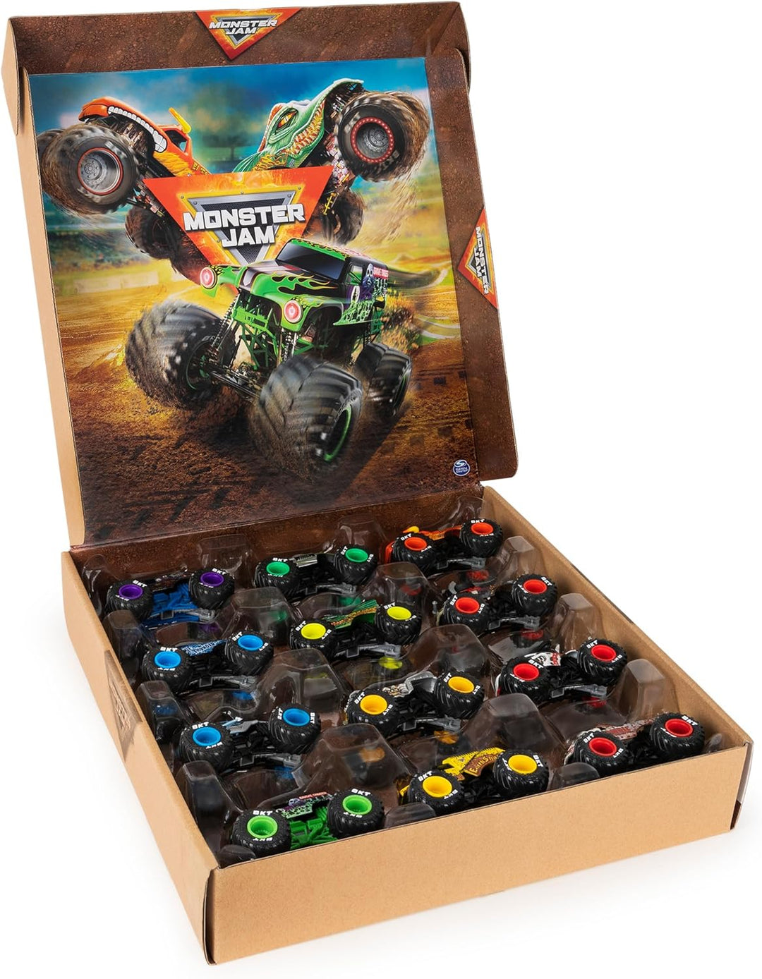 Monster Jam, pack oficial de 12 camiones monstruo fundidos a presió...