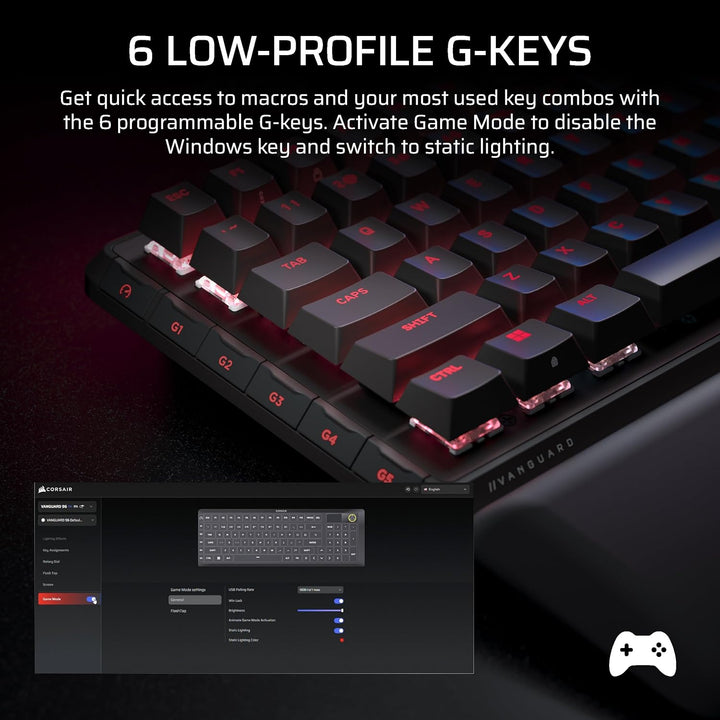 Corsair Teclado Mecánico Gaming Vanguard 96 con Cable \u2013 Diseño...