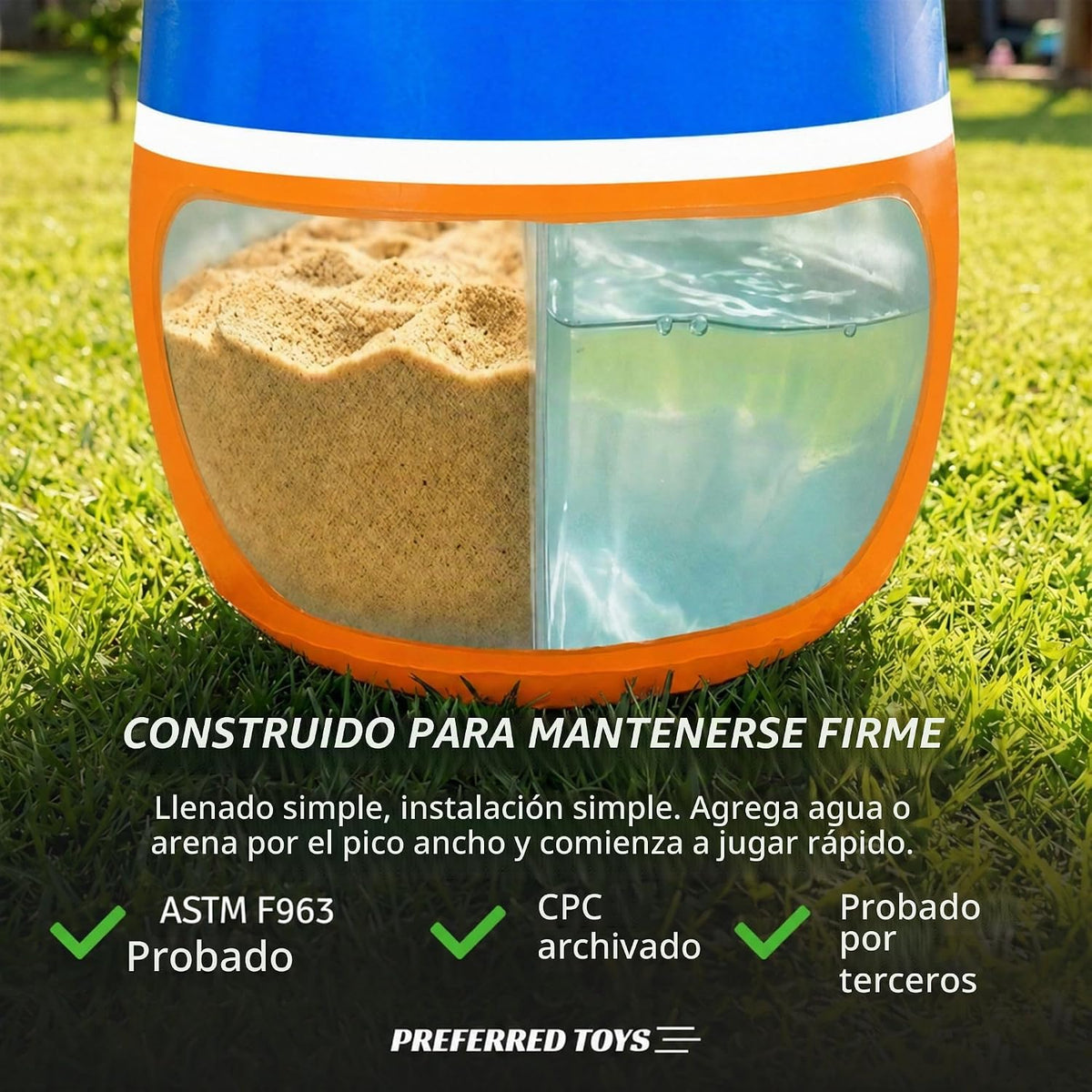 Saco de boxeo inflable de dinosaurio de Preferred Toys para niños – Bolsa Bop para niños pequeños y niños de 3 a 14 años – Juguetes de 47" inflables con acción de rebote – Llene la base con arena o