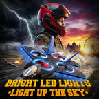BEZGAR Avión Fighter Jet RC Juguete con luces LED y giro de 360°, azul