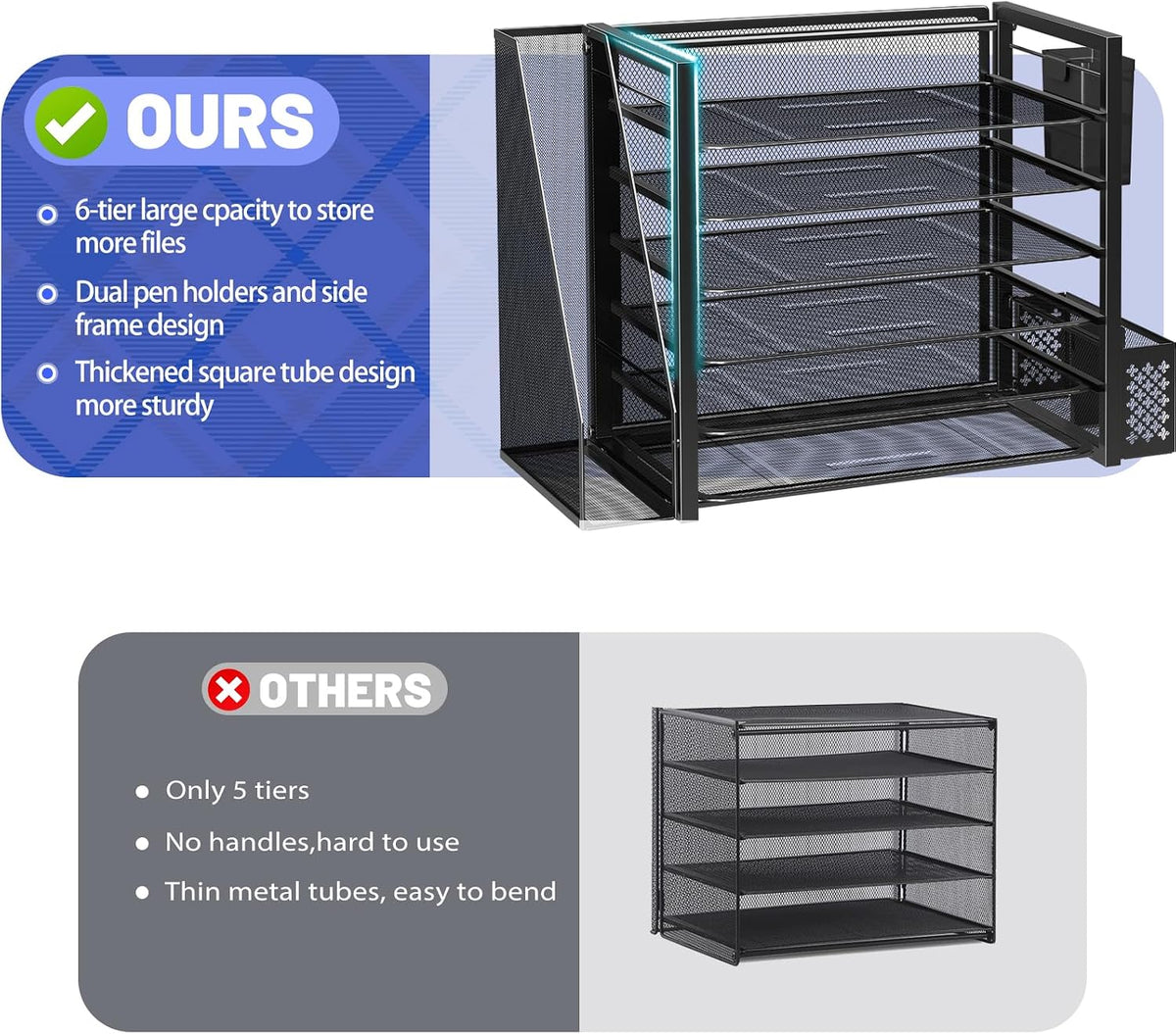 Simple Trending Organizador de archivos de escritorio, organizador de papel