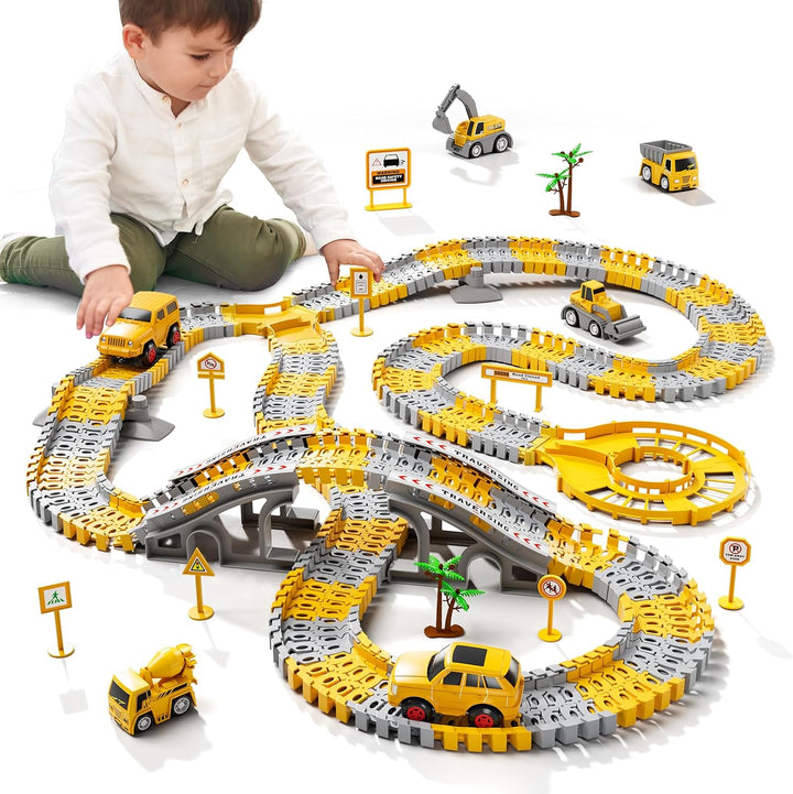 iHaHa - Juguetes de pistas de carreras de construcción para niños p...