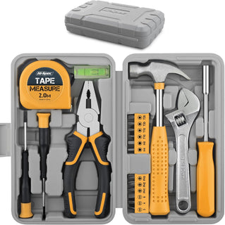 Hi-Spec Kit de herramientas amarillo 20pc. Kit de herramientas pequ...