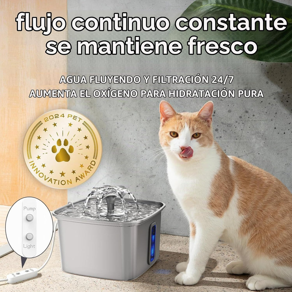 Veken Innovation Award Winner - Fuente de agua para gatos de acero