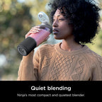 Ninja Blast 16 oz. Licuadora personal portátil con tapa a prueba de fugas y pico Easy Sip, perfecta para batidos, inalámbrica, recargable por USB-C, piezas aptas para lavavajillas (Renovada) (Negro)