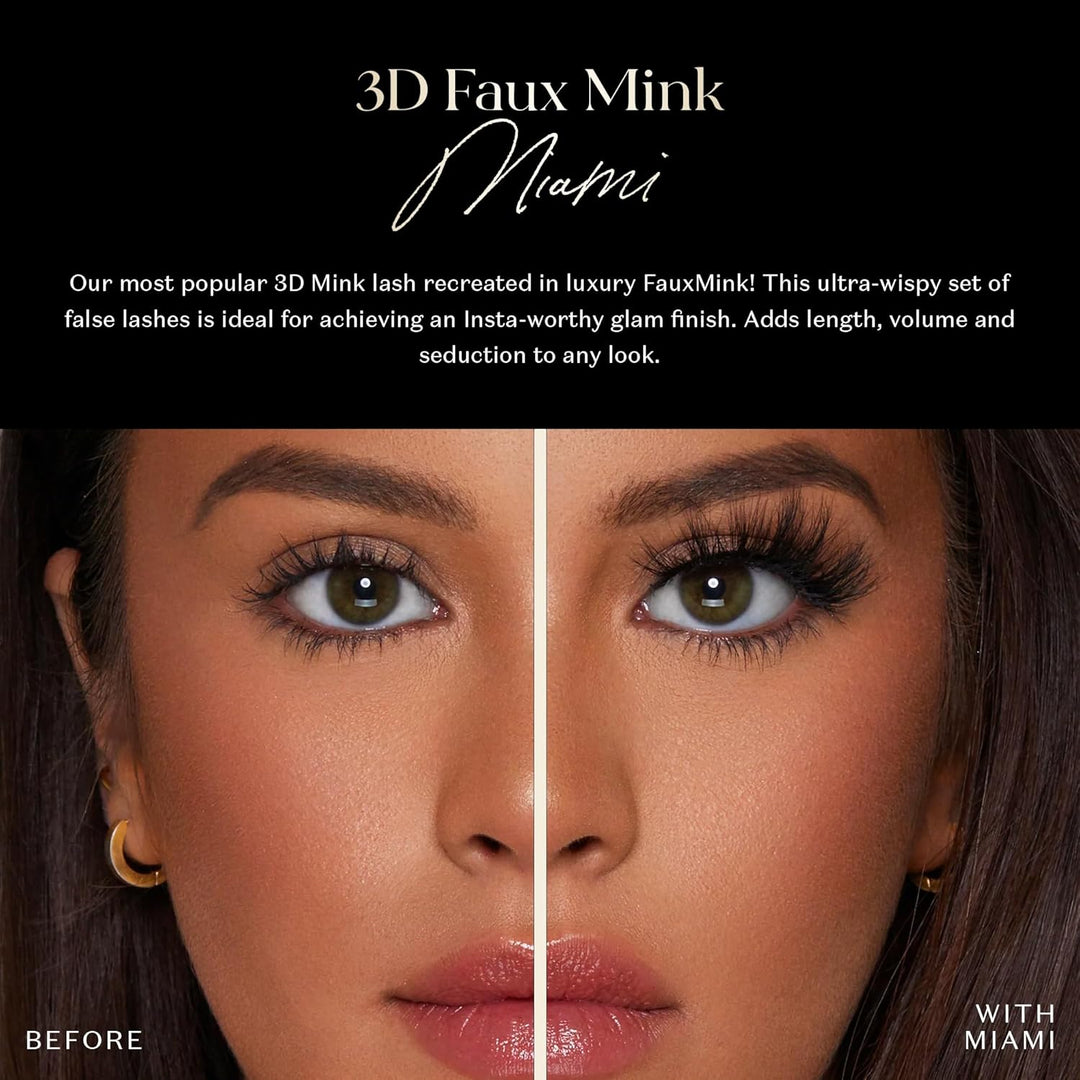 Lilly Lashes - Pestañas postizas de visón sintético 3D de Miami, pe...