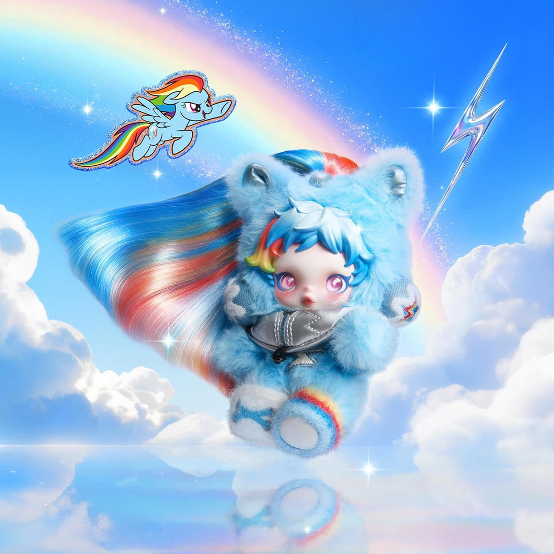 POP MART Skullpanda × My Little Pony Serie Muñeca de Peluche Colgan...