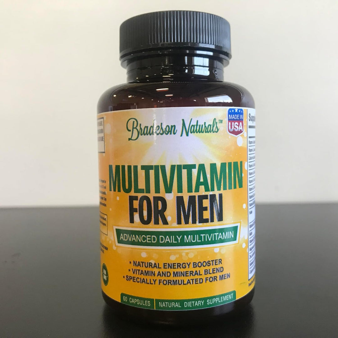 Bradeson Naturals Suplemento multivitamínico para hombres para ener...