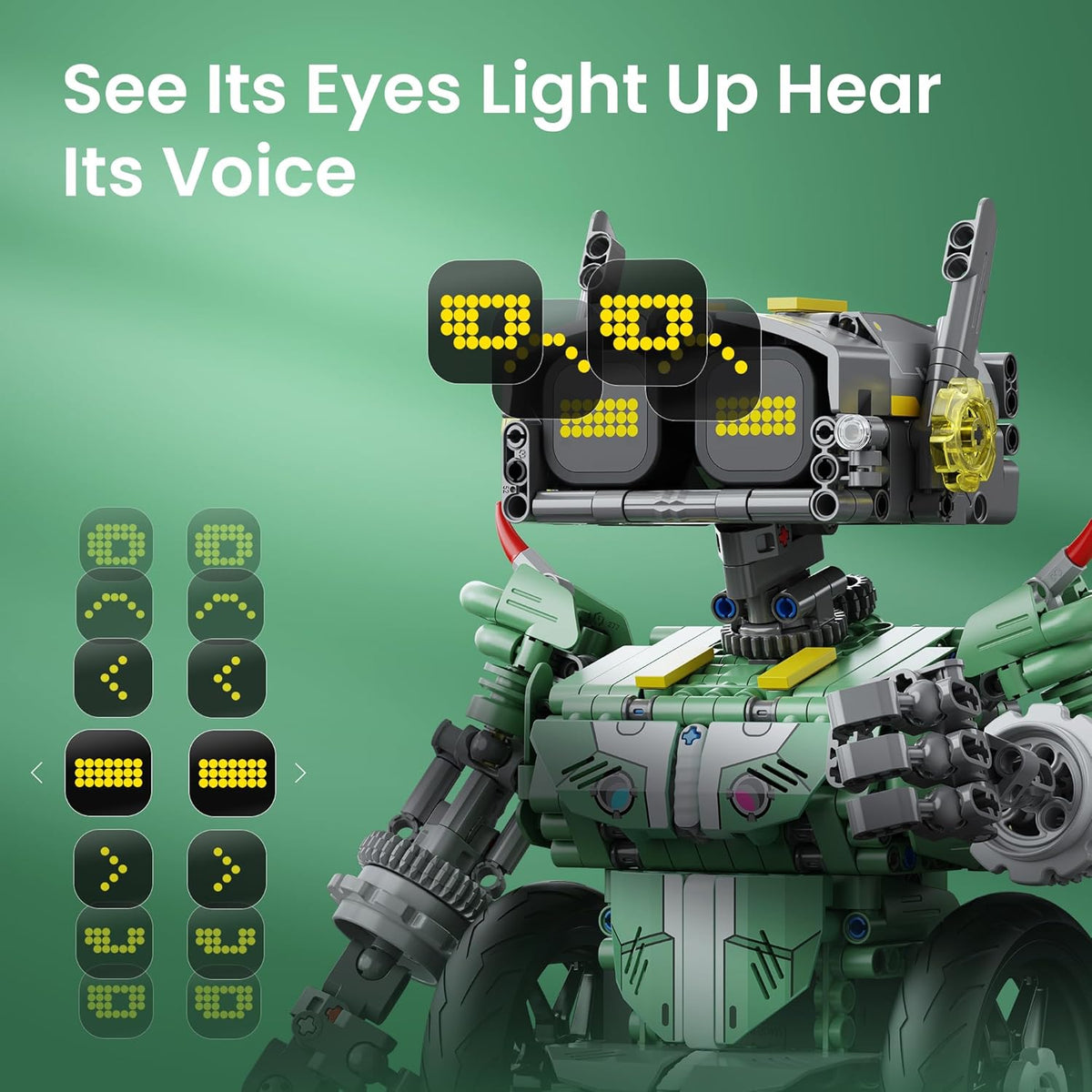 Sillbird Kit de construcción de automóviles robot con control remoto, Verde