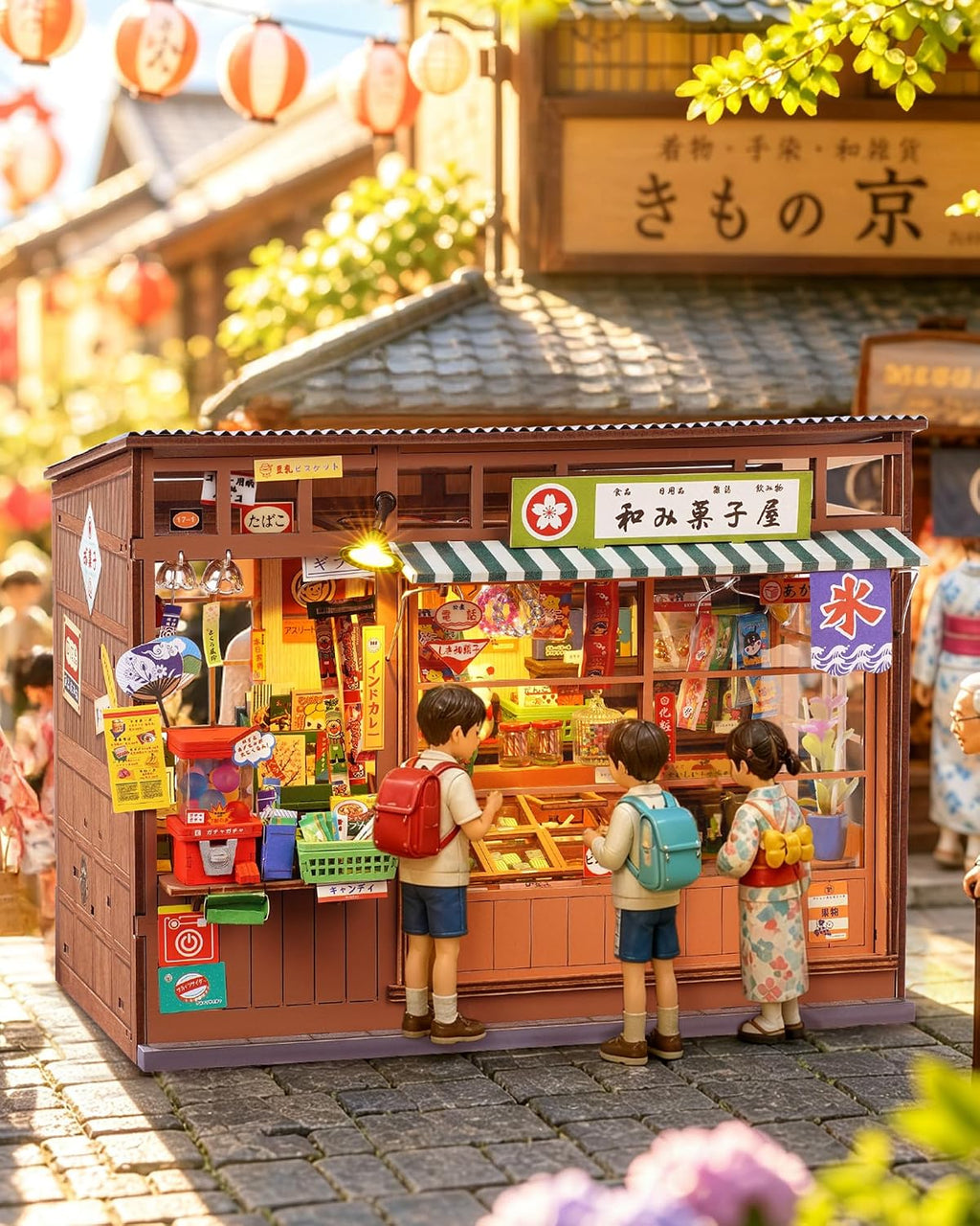 Rolife Kit de rincón de libros, kit de casa de muñecas en miniatura para adultos, rompecabezas de madera 3D con temática de tienda general japonesa, regalos para familiares, amigos, regalos creativos