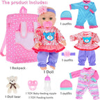 ebuddy Muñeca de bebé de 12 pulgadas y accesorios, Rosa